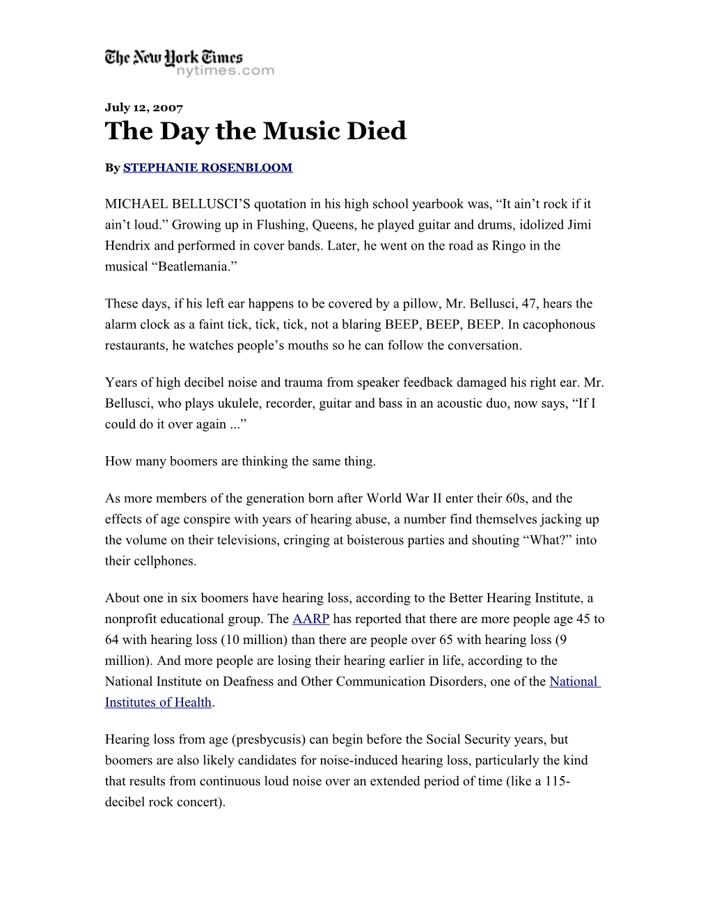 The Day the Music Died