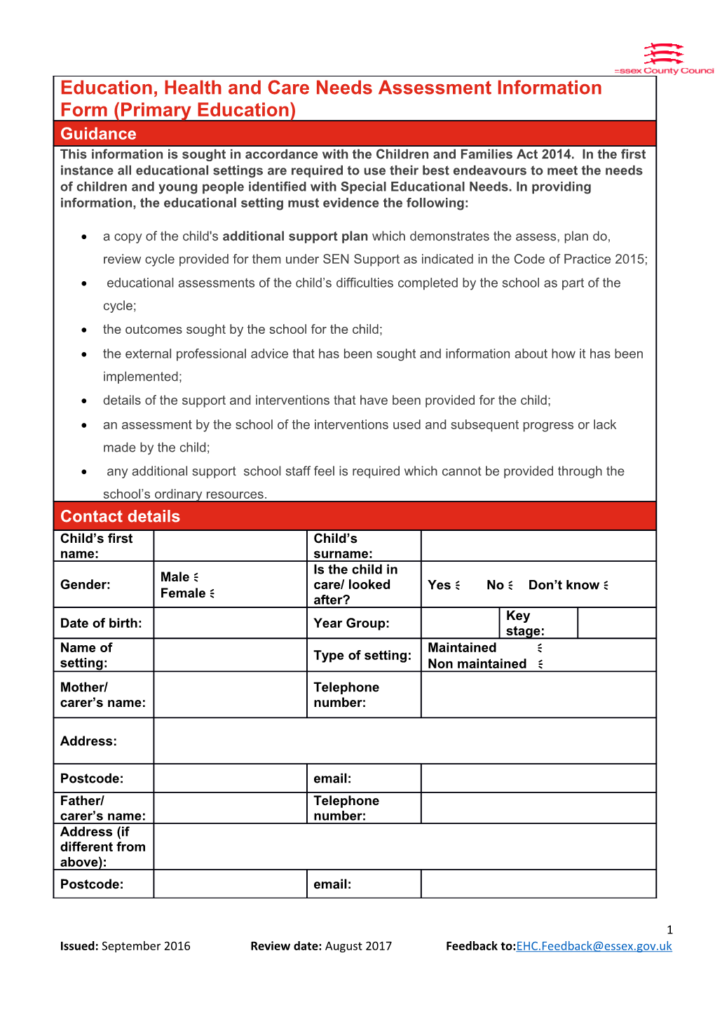 Educational Assessments of the Child S Difficulties Completed by the School As Part Of