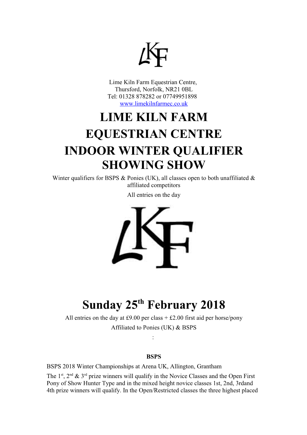 Lime Kiln Farm Equestrian Centre