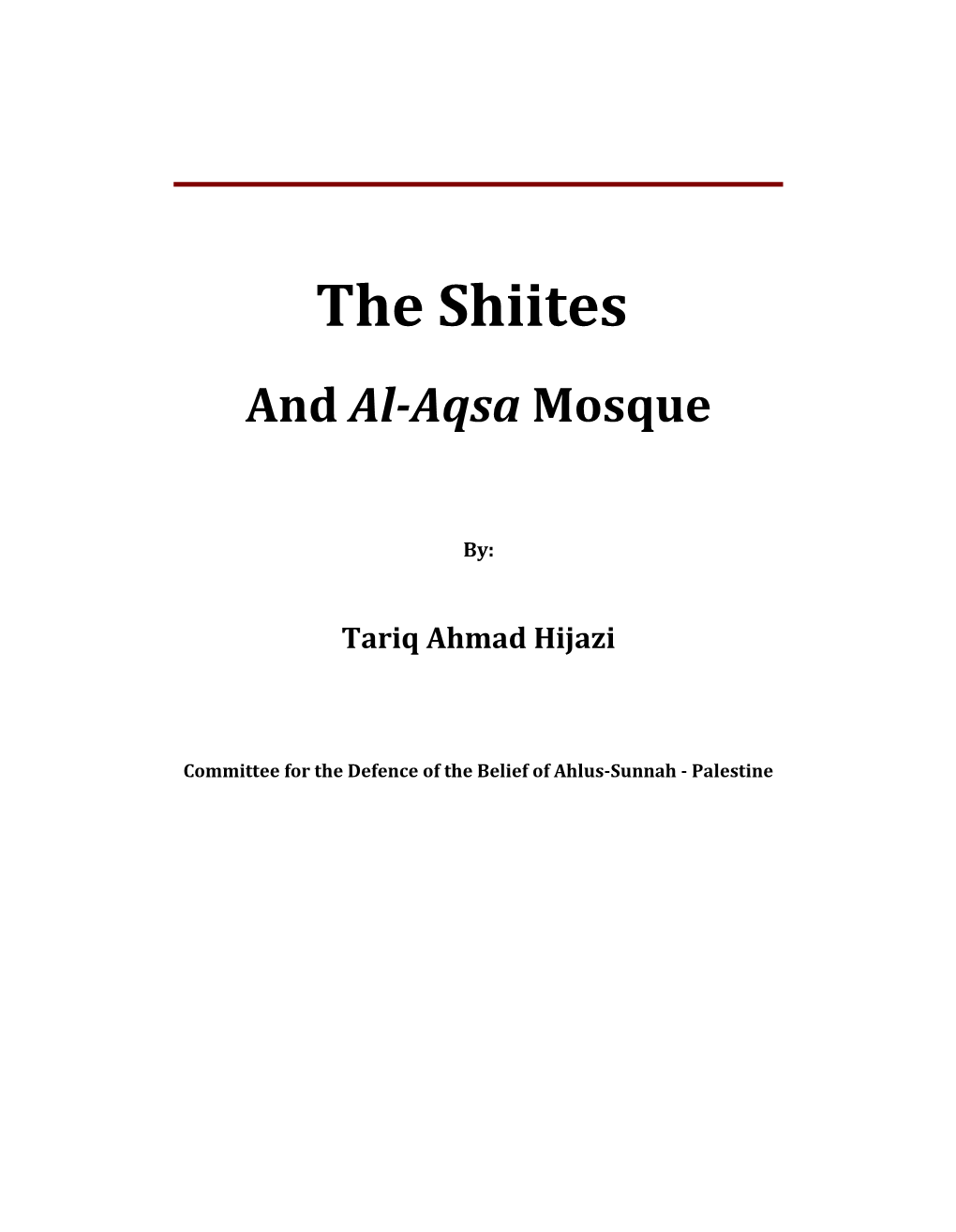 The Shiites and Al-Aqsa Mosque