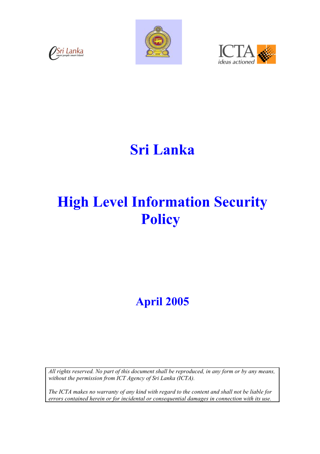 Format for Preparing Sri Lanka NEA (Nationwide Enterprise Architecture ) Standards And