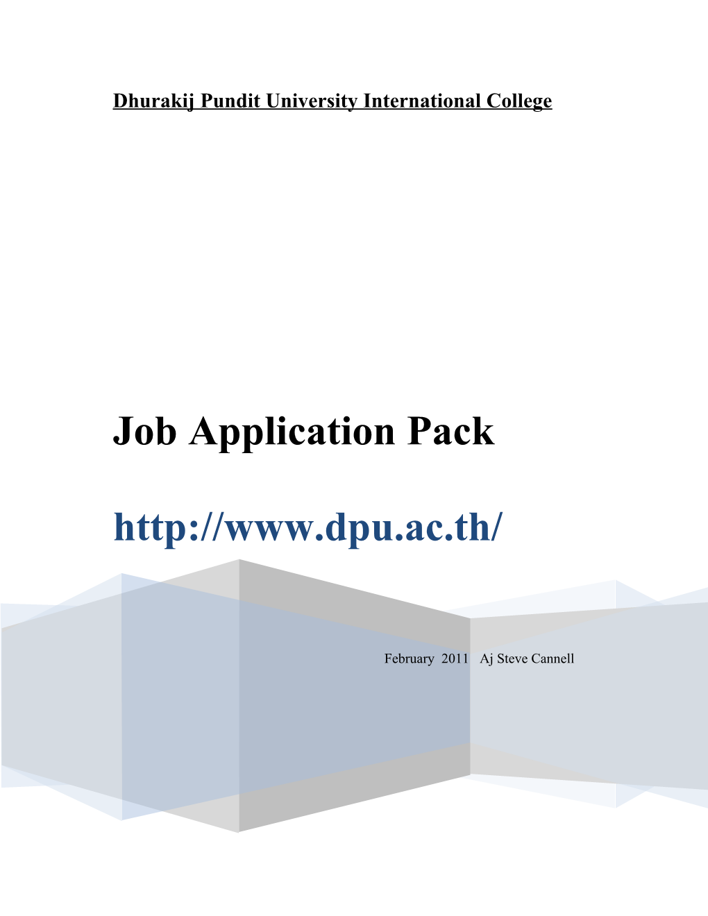 Job Application Pack