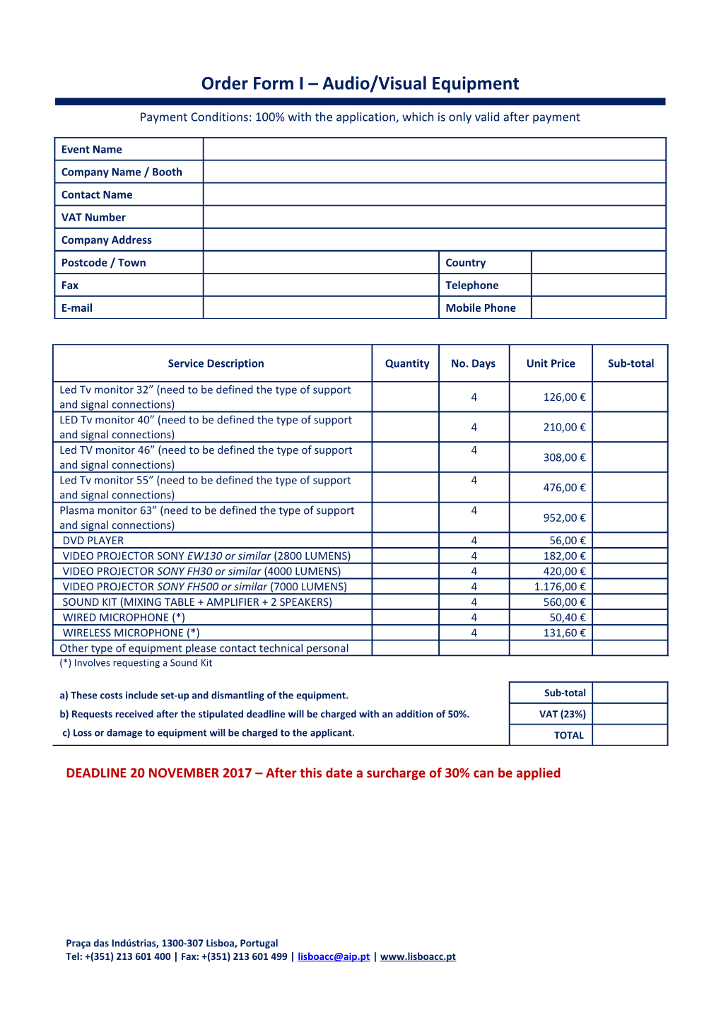 Payment Conditions: 100% with the Application, Which Is Only Valid After Payment s1