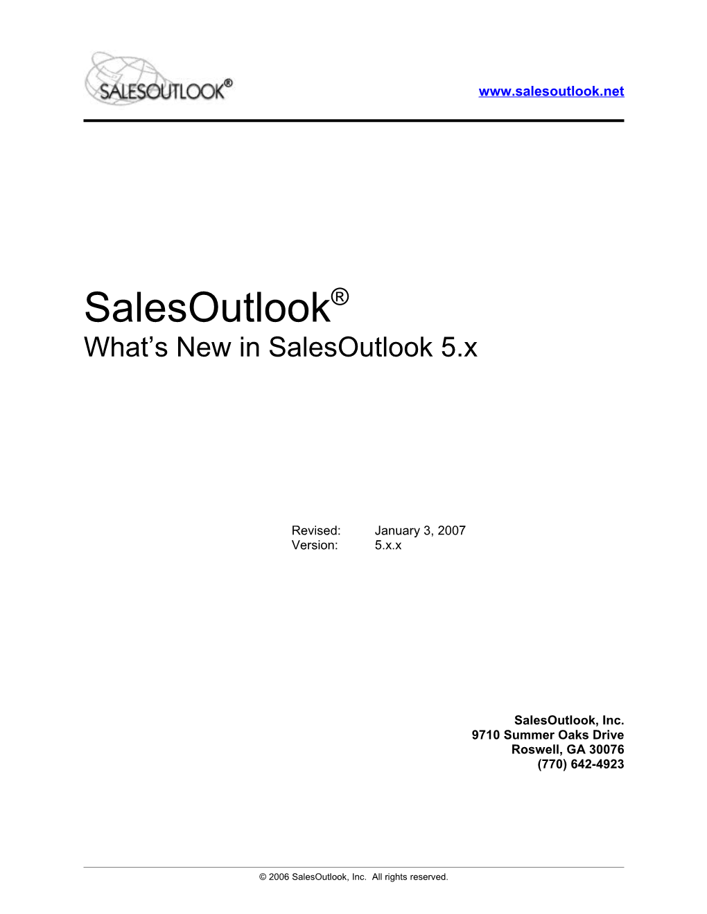 What's New in Salesoutlook 4.X