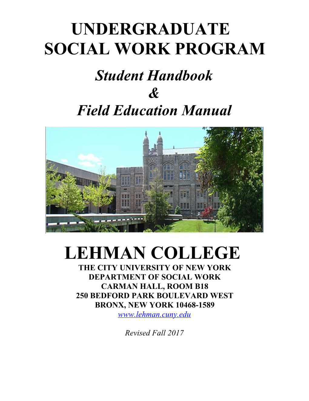 Social Work Program