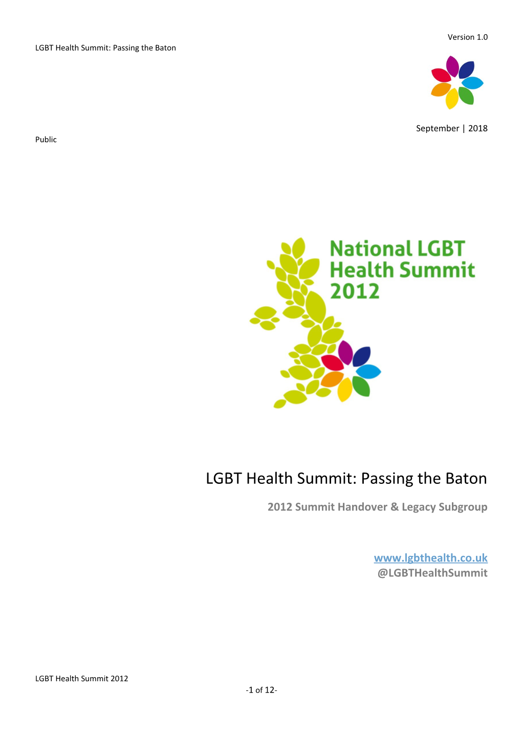 LGBT Health Summit: Passing the Baton