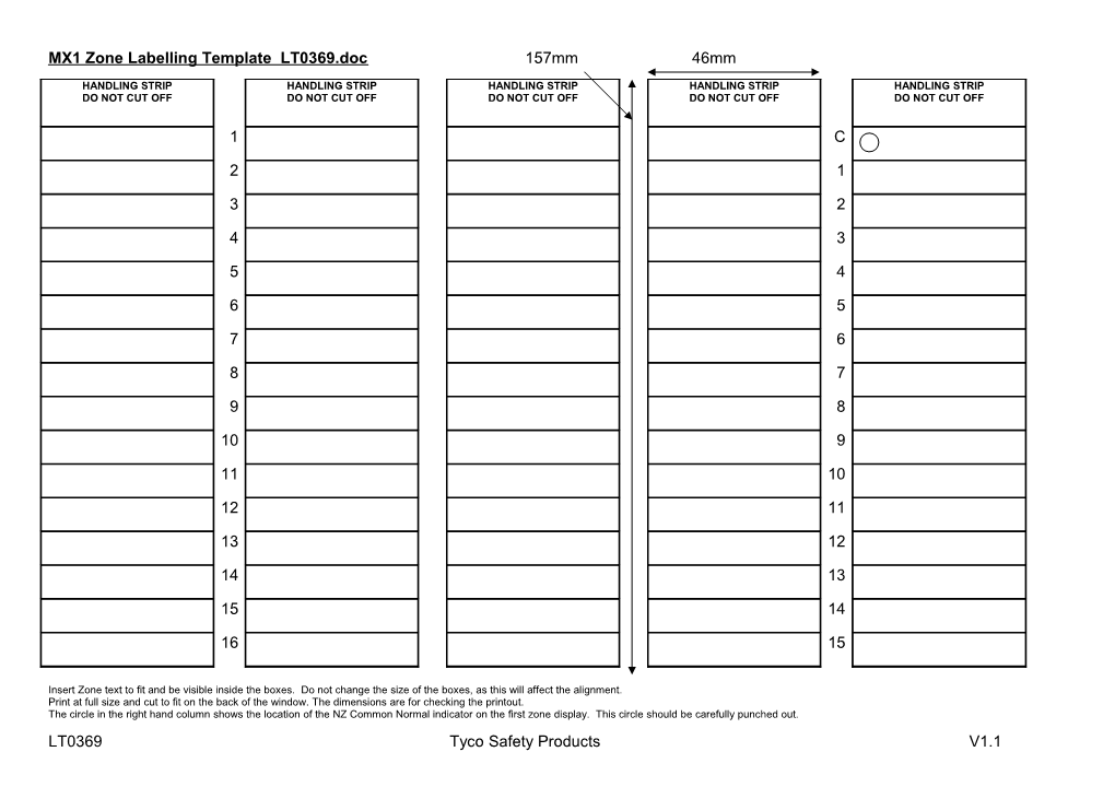 LT0369 MX1 Zone Labelling Template