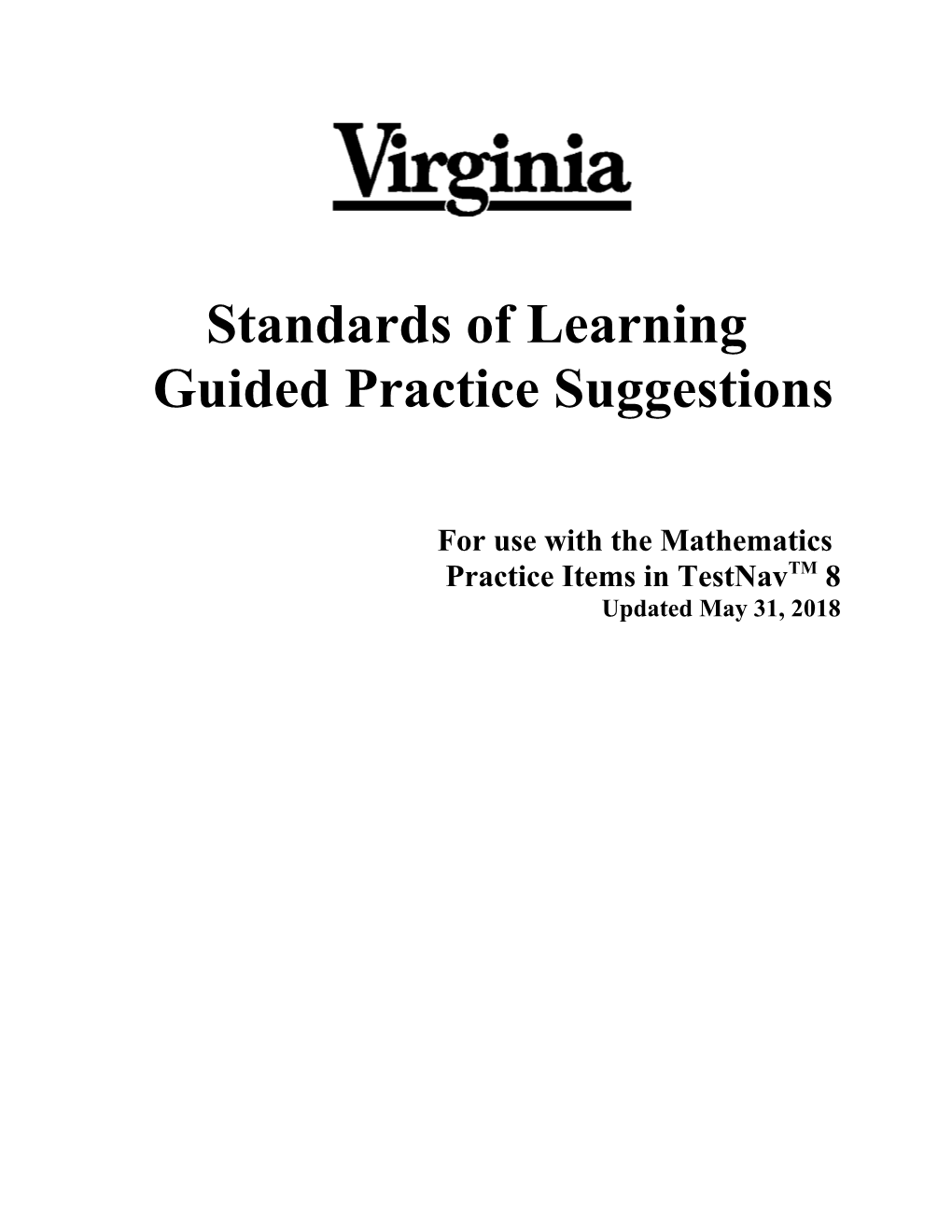 Standards of Learningguided Practice Suggestions