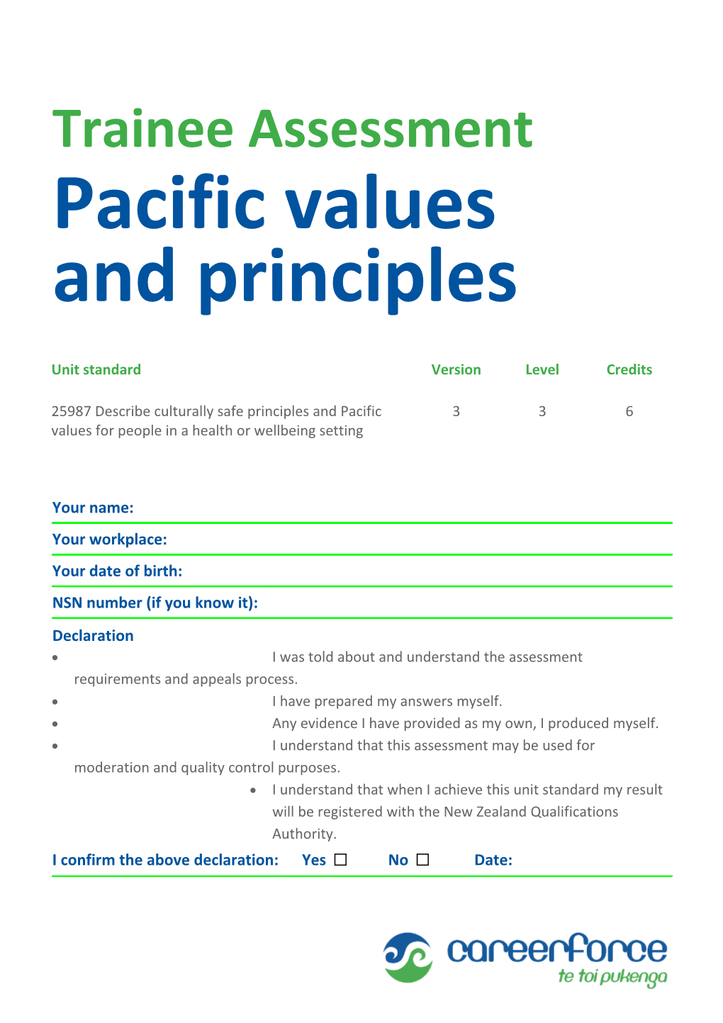 Pacific Values and Principles