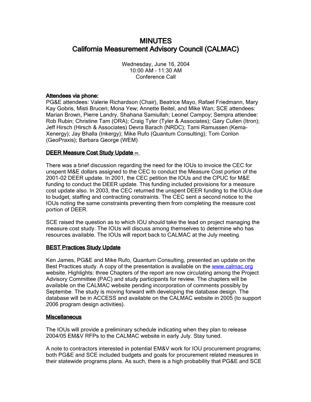 California Measurement Advisory Council (CALMAC)