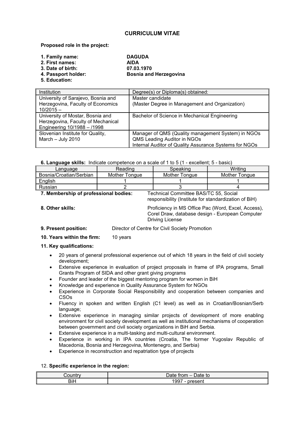 Curriculum Vitae s215