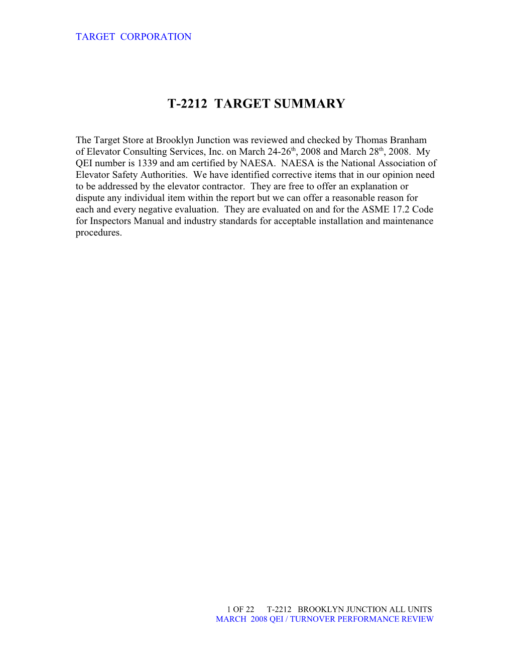 T-2212 Target Summary