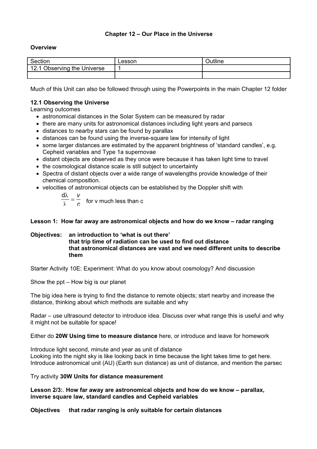 Chapter 4 - Learning Outcomes