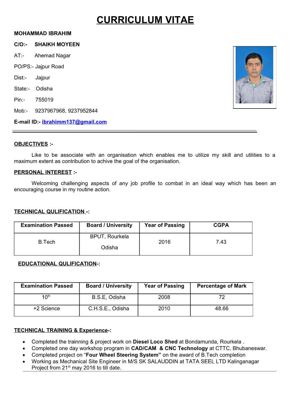 Curriculum Vitae s304