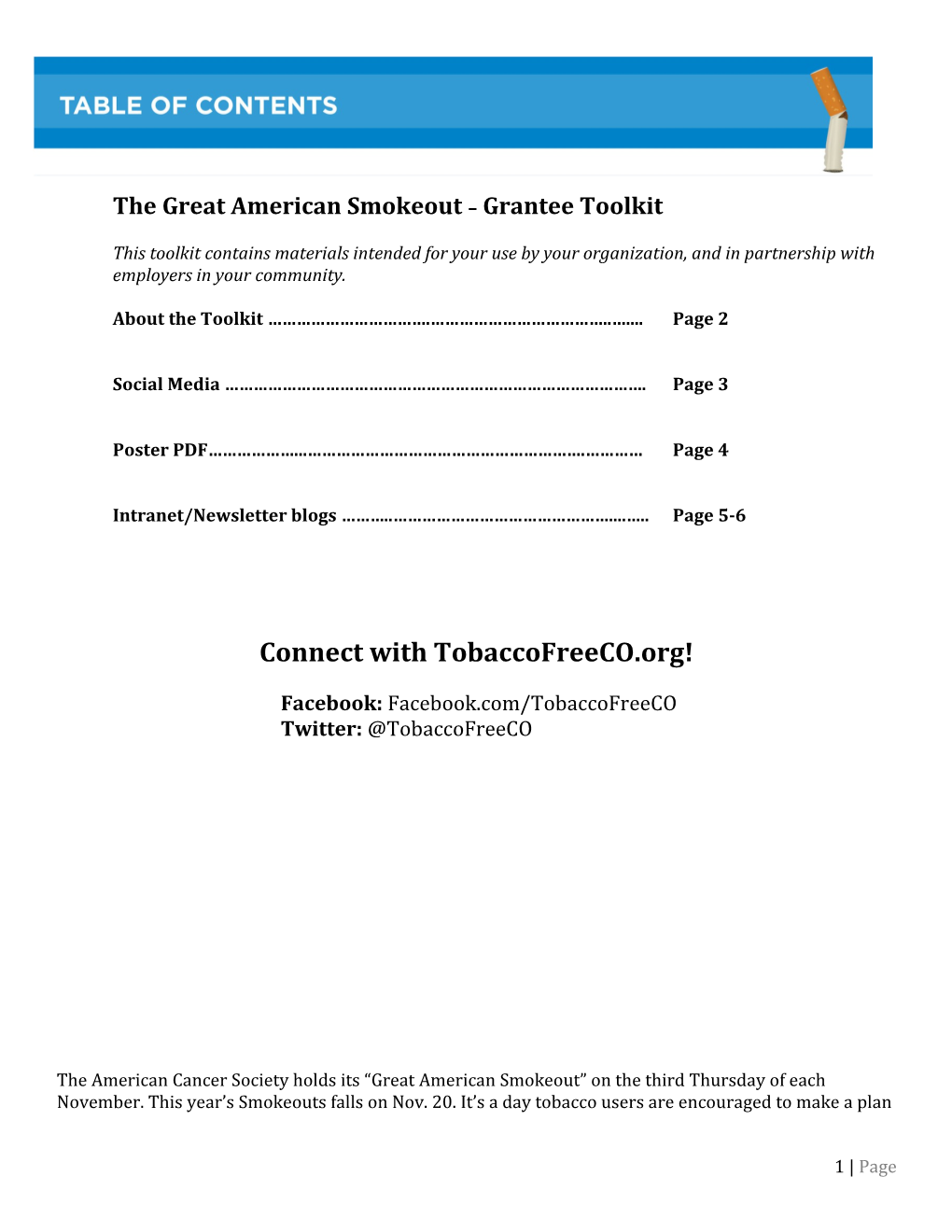 Grantee GASO Cessation Toolkit