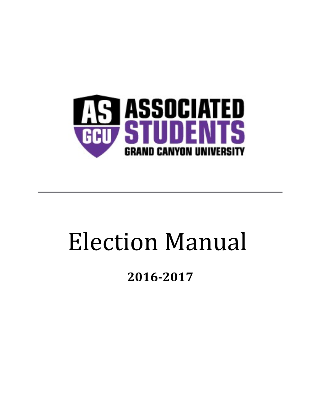 Chapter 1 Elections Staff and Elections Manual