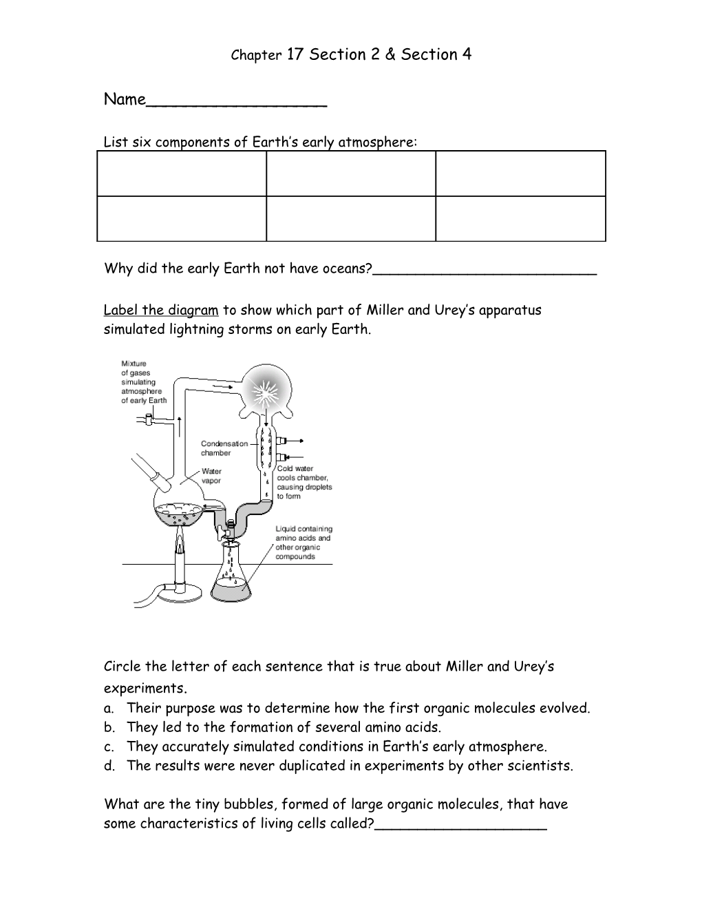 Chapter 17 Section 2 & Section 4