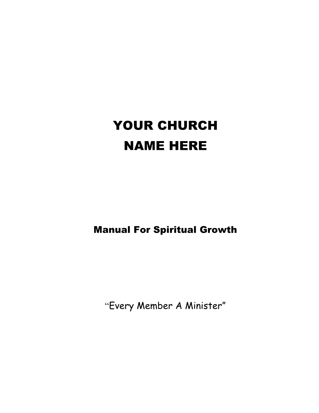 Manual for Spiritual Growth