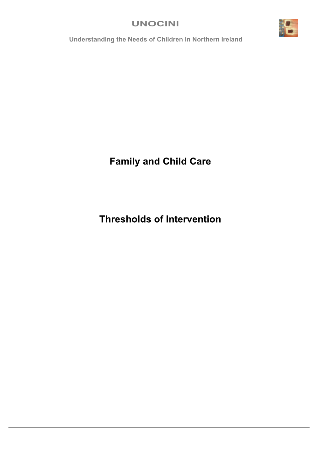 Family and Child Care