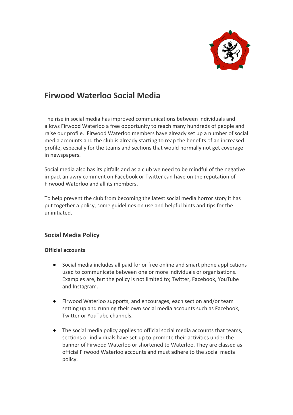 Firwood Waterloo Social Media