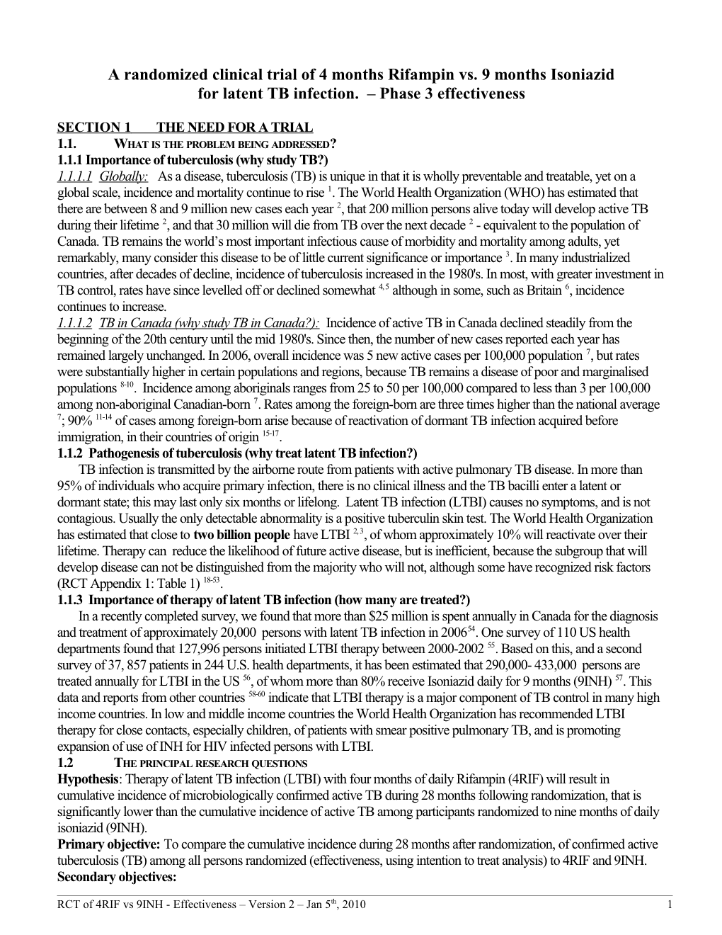 A Randomized Clinical Trial of 4 Months Rifampin Vs. 9 Months Isoniazid