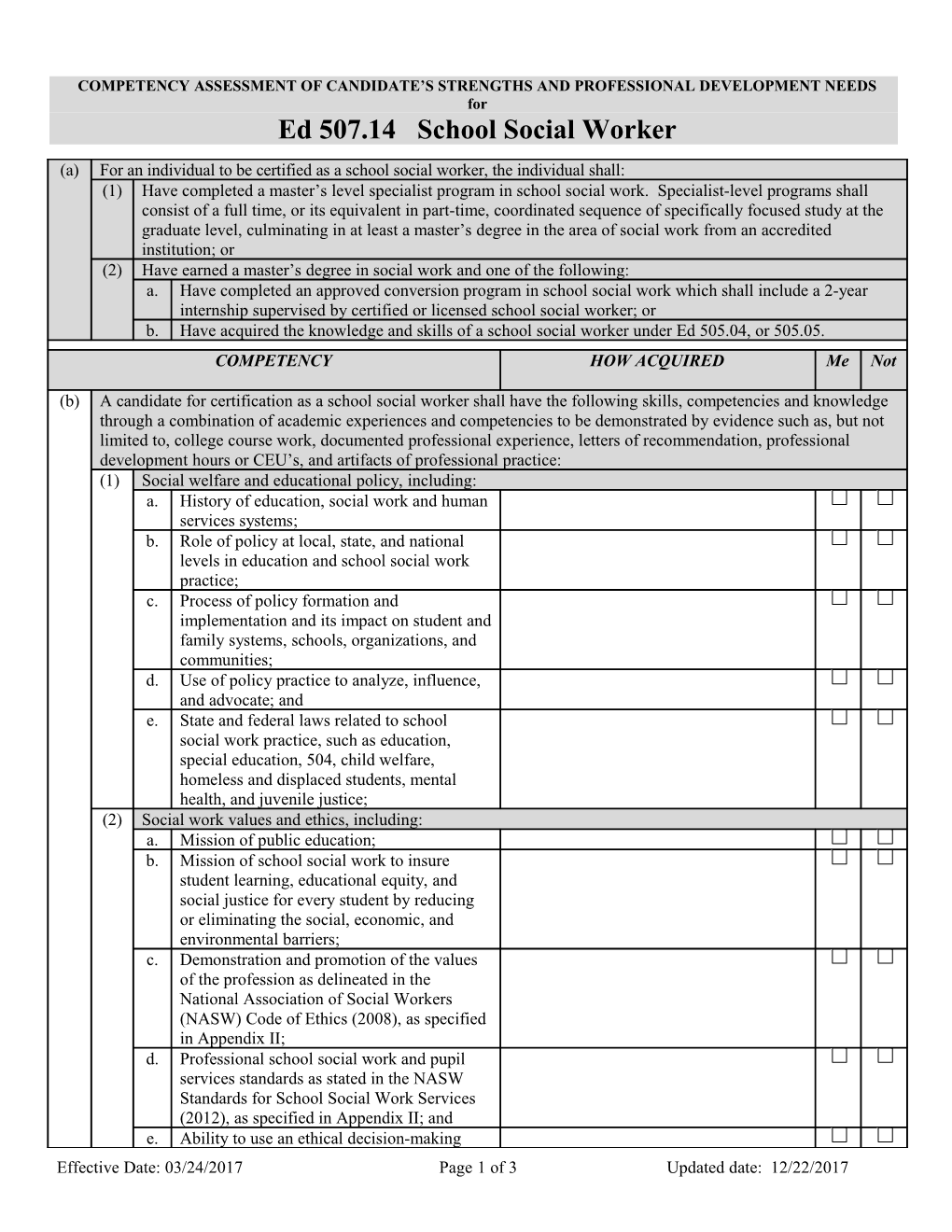 Assessment of Candidate S Strengths and Professional Development Needs s2