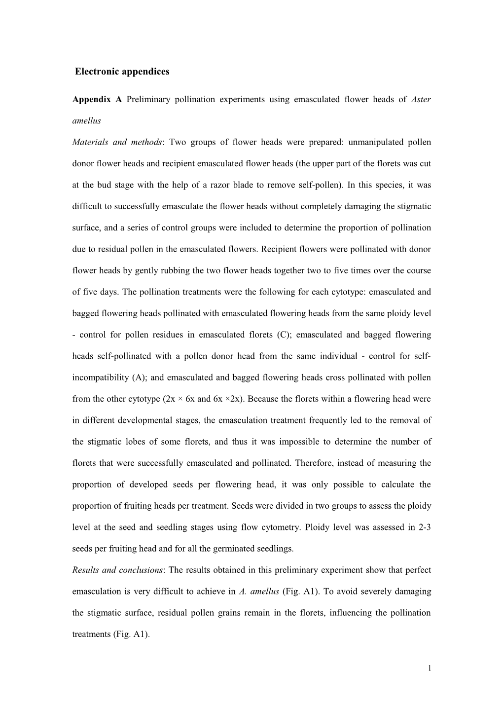 Breeding Barriers at a Diploid-Hexaploid Contact Zone in Aster Amellus