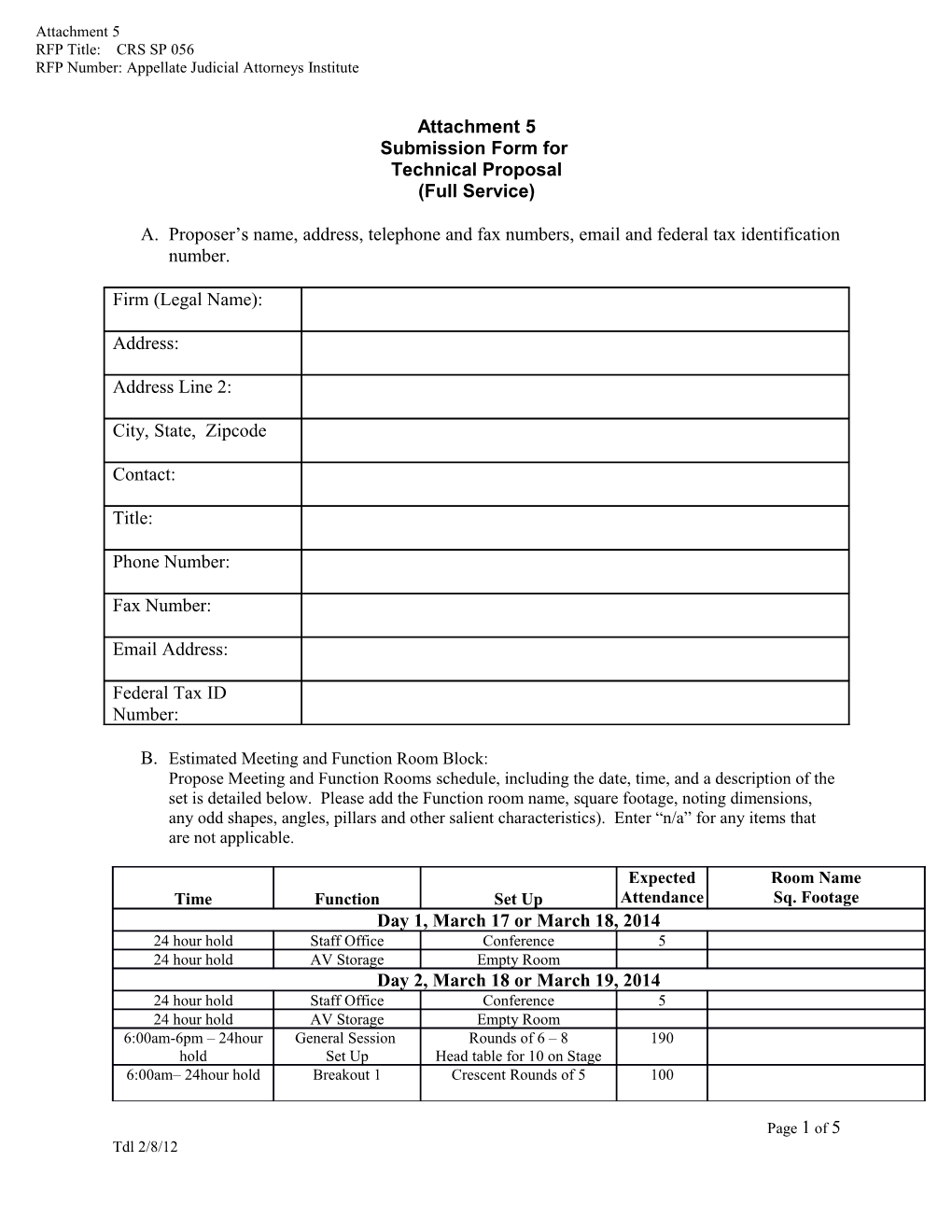 RFP Number: Appellate Judicial Attorneys Institute