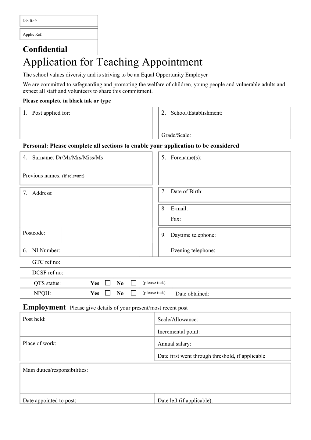 Fairness in Employment Monitoring Sheet