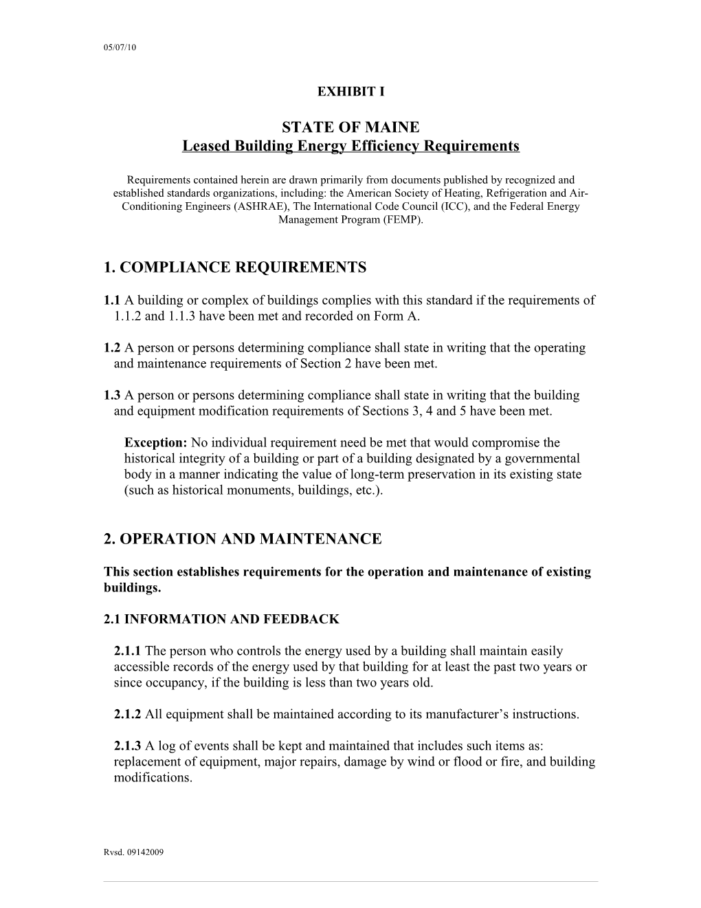 Leased Building Energy Efficiency Requirements