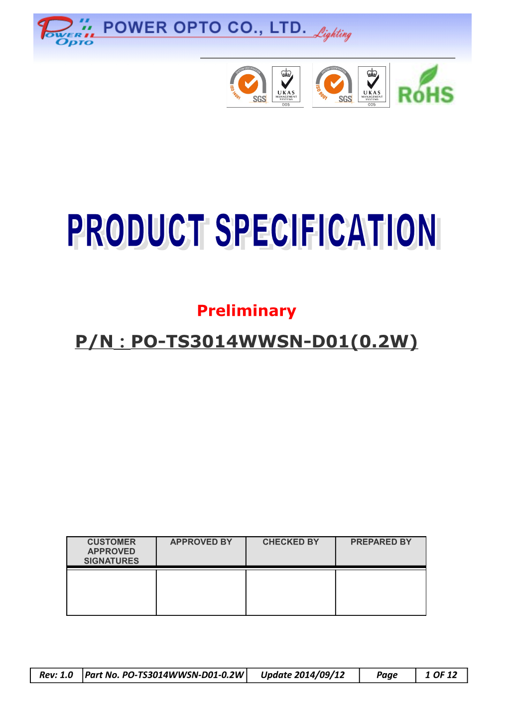 PO-SS0215WFZ Series Datasheet