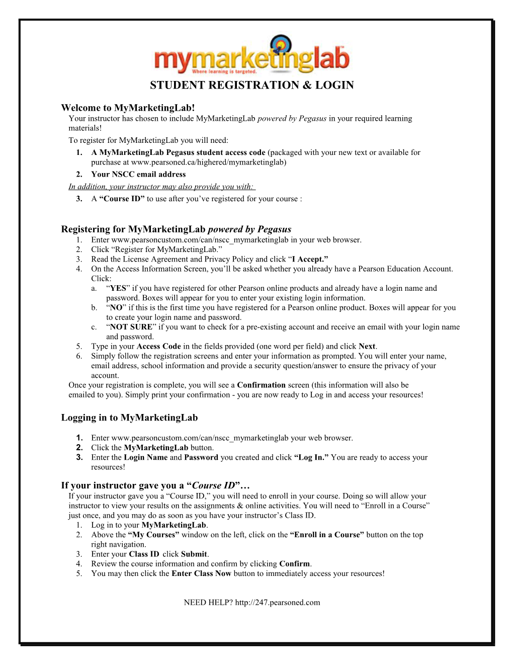 Student Registration & Login