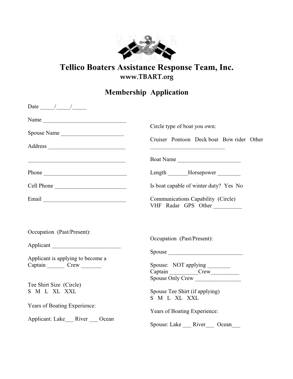 Tellico Boaters Assistance Response Team, Inc