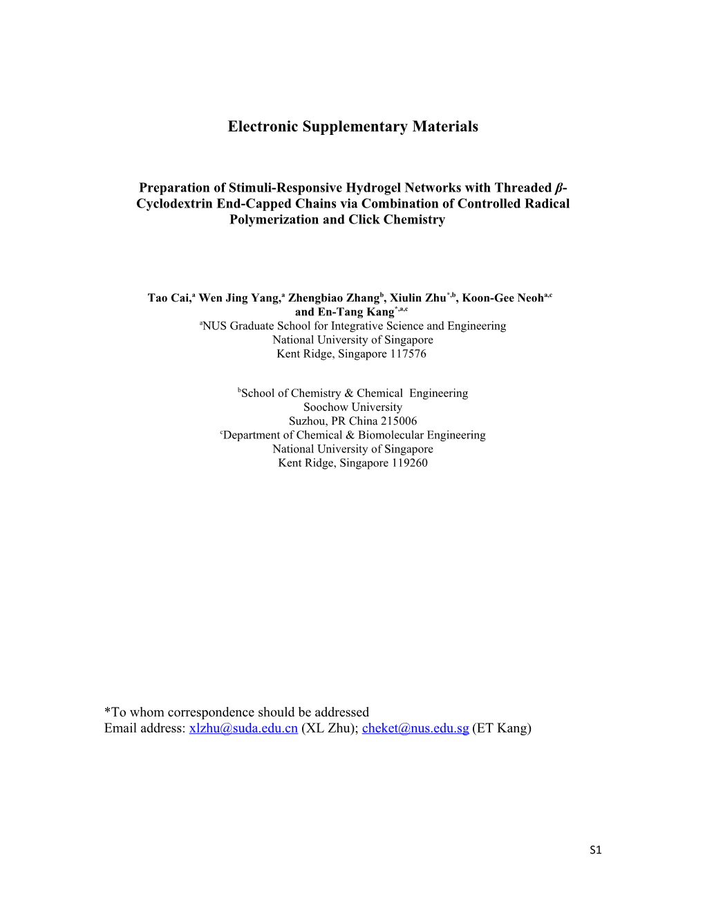 Electronic Supplementarymaterials