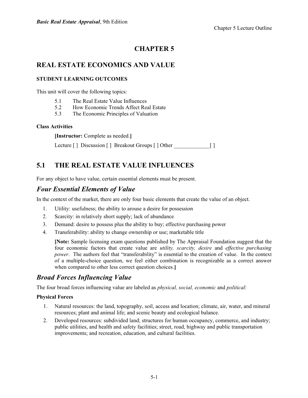 Chapter 5 Lecture Outline 9E