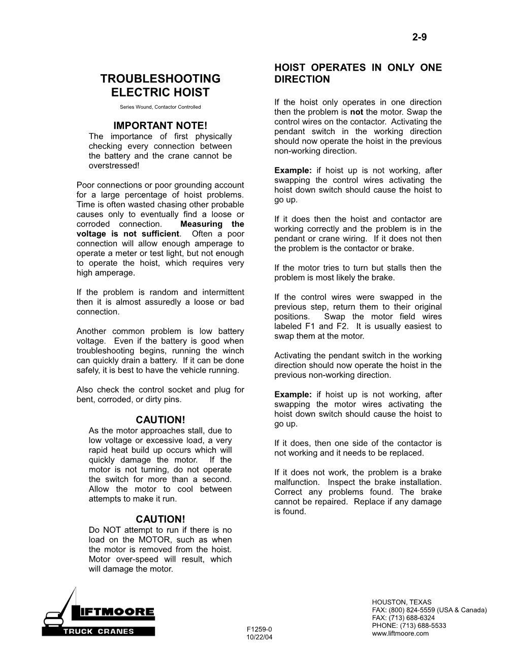 Troubleshooting Electric Winch