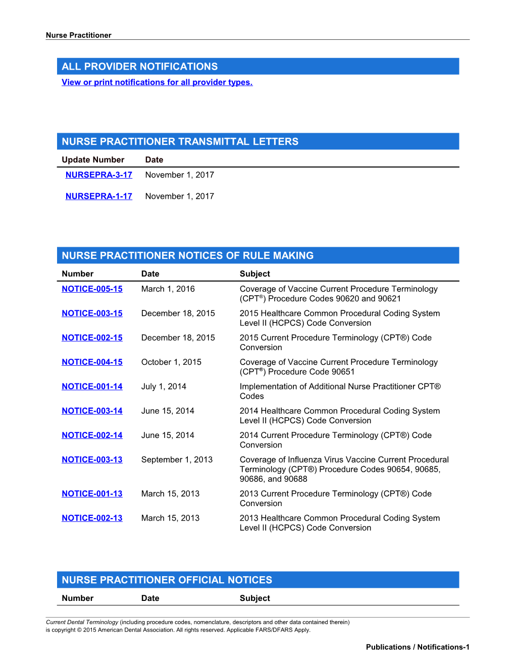 Nurse Practitioner O File