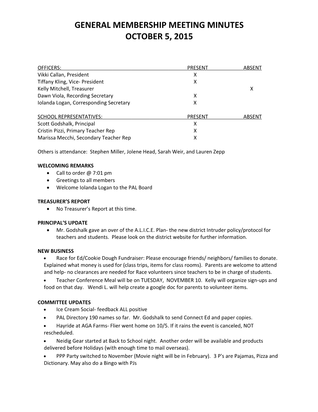 General Membership Meeting Minutes s1