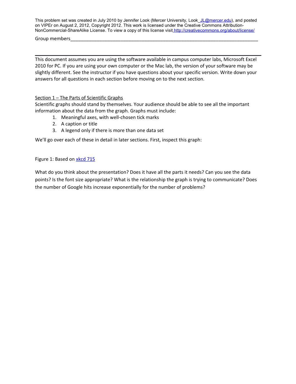 Section 1 the Parts of Scientific Graphs