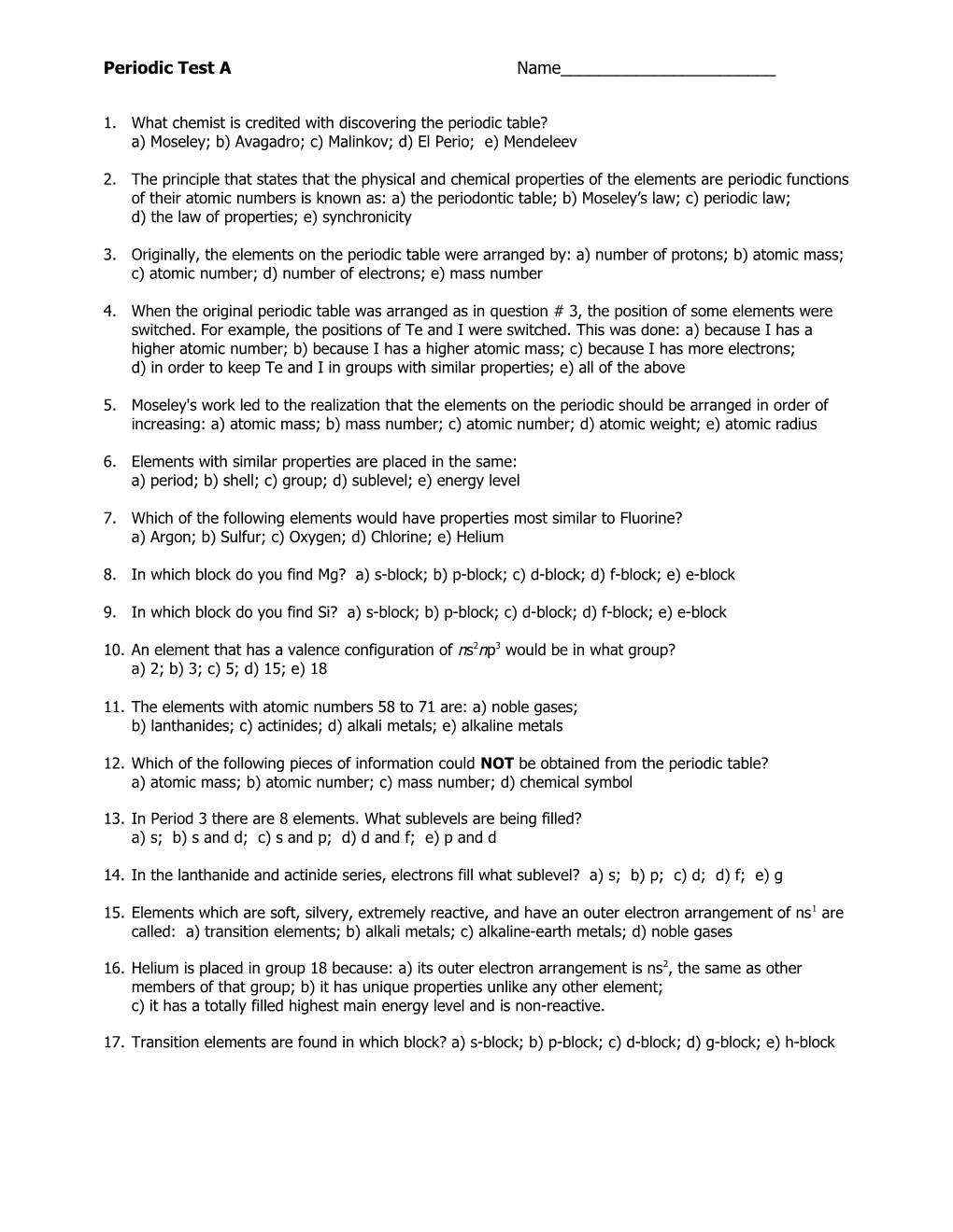 Periodic Test a Page 3