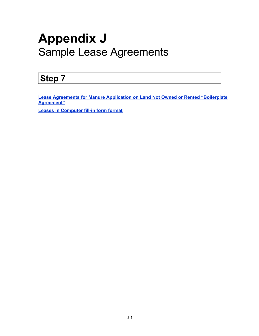 Sample Lease Agreements (Step 7)