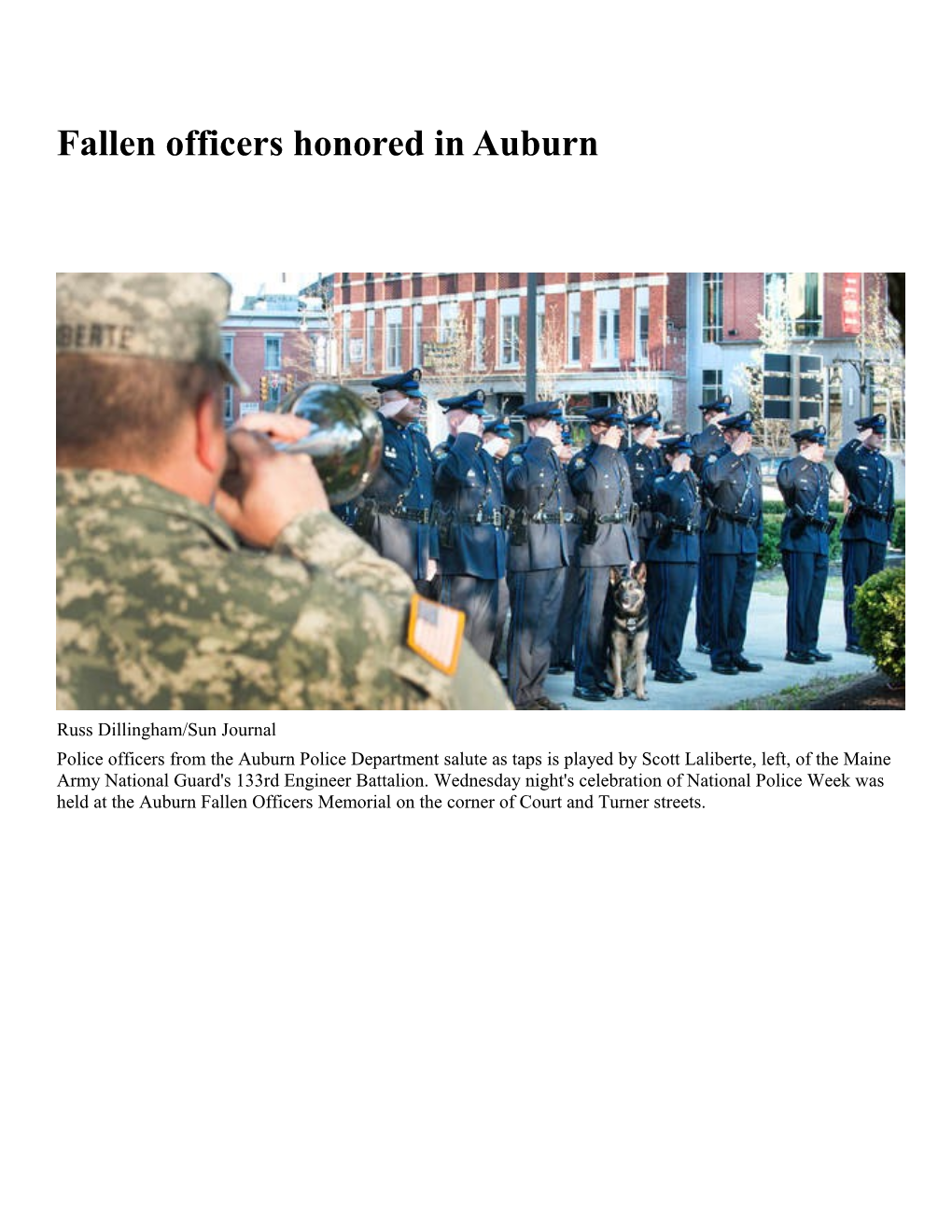 Fallen Officers Honored in Auburn
