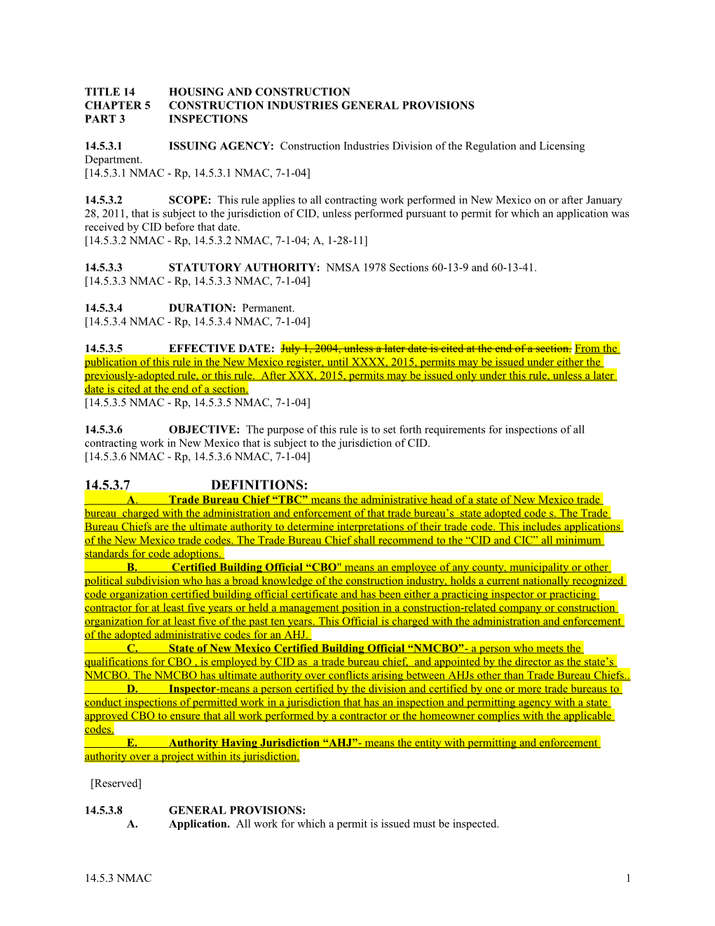 Title 14 Housing and Construction