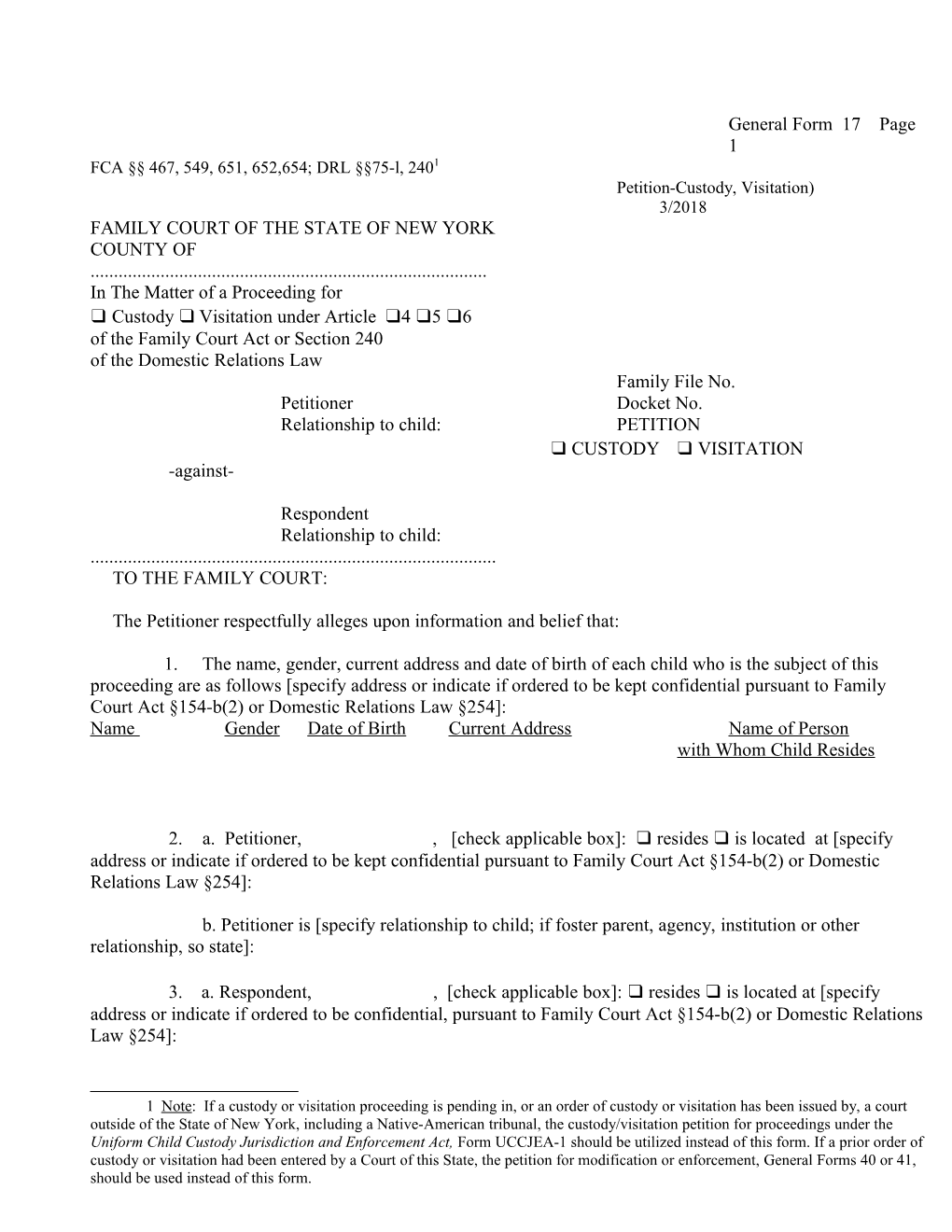 General Form 17 Page 1