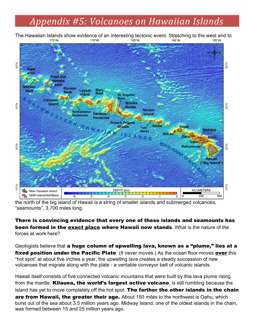 Appendix #5: Volcanoes on Hawaiian Islands