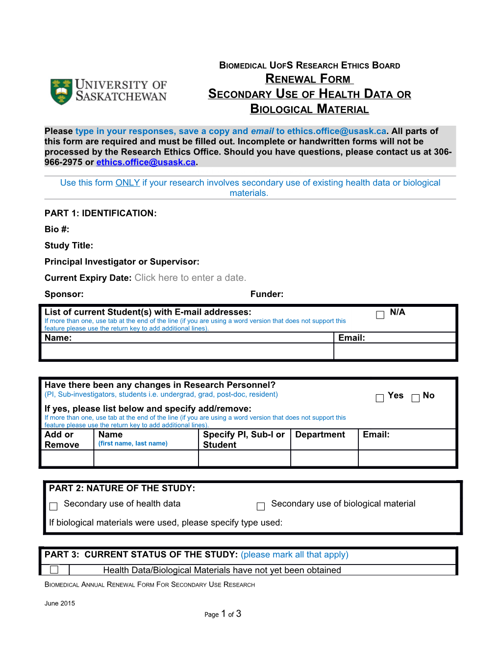 Research Ethics Board - Study Closure Report Form