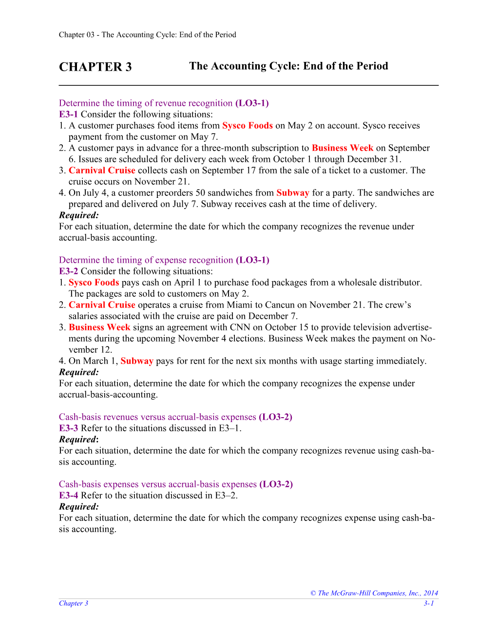 Chapter 03 -The Accounting Cycle: End of the Period