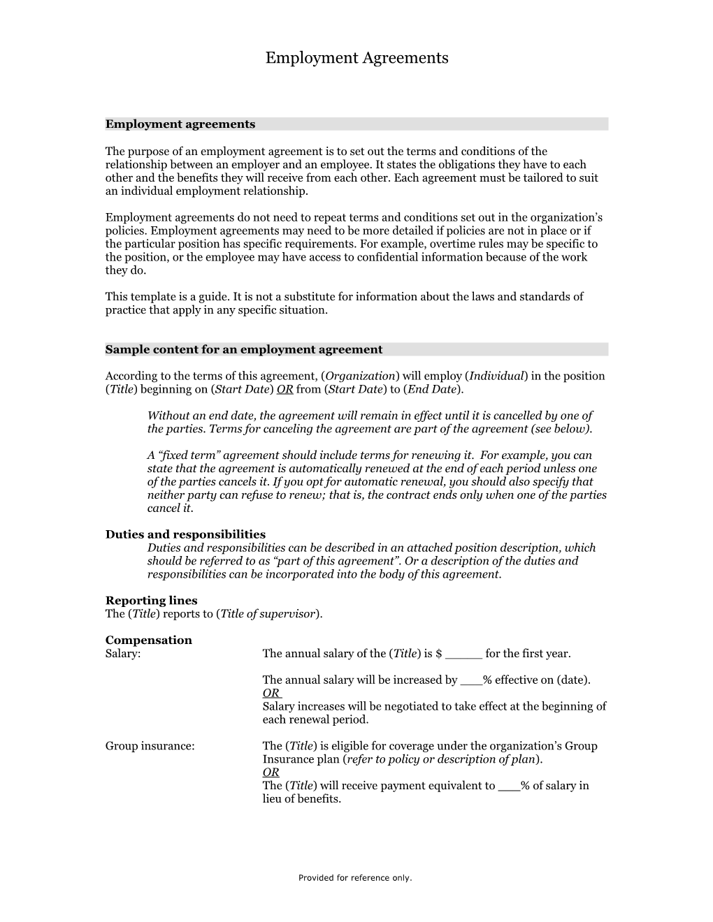 Employment Agreements s1