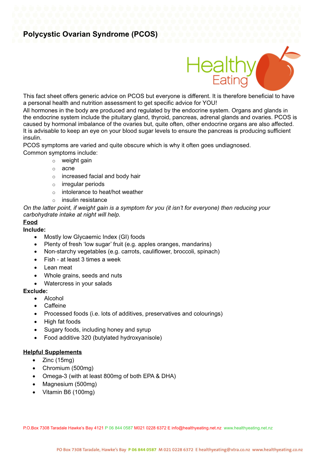 Food Intolerance Test Reaction Chart