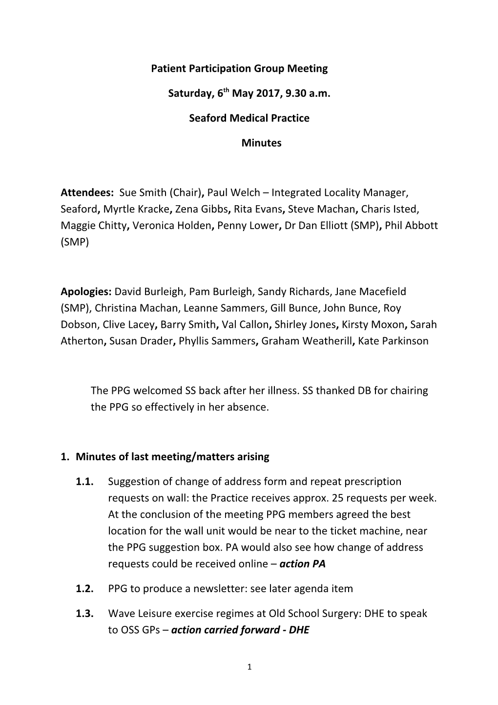 Patient Participation Group Meeting s1